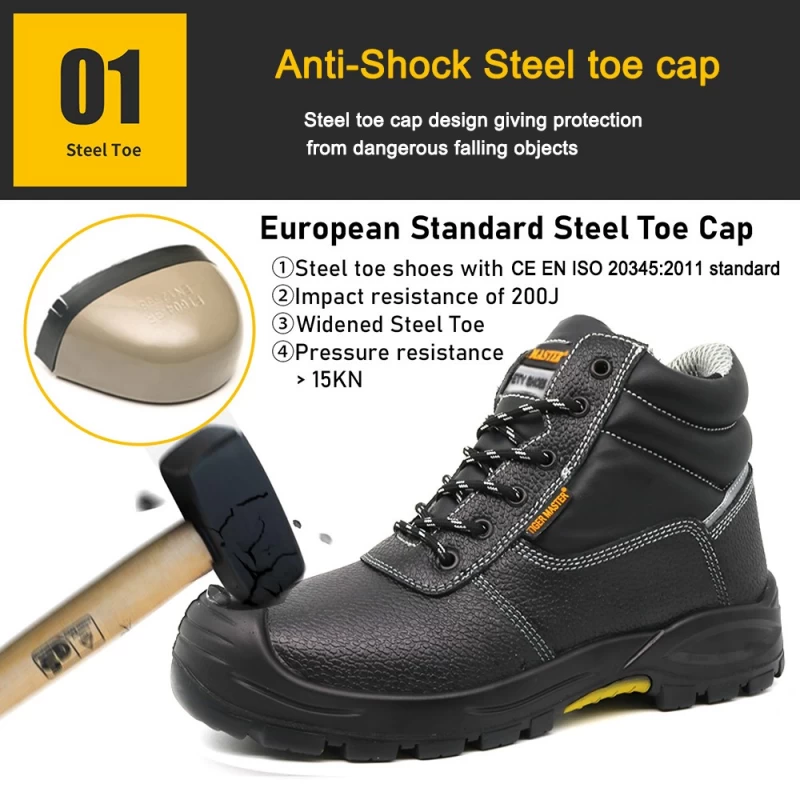 porcelana TM133 Zapatos de seguridad para la industria del gas y el petróleo con suela de goma resistente al calor con punta de acero fabricante