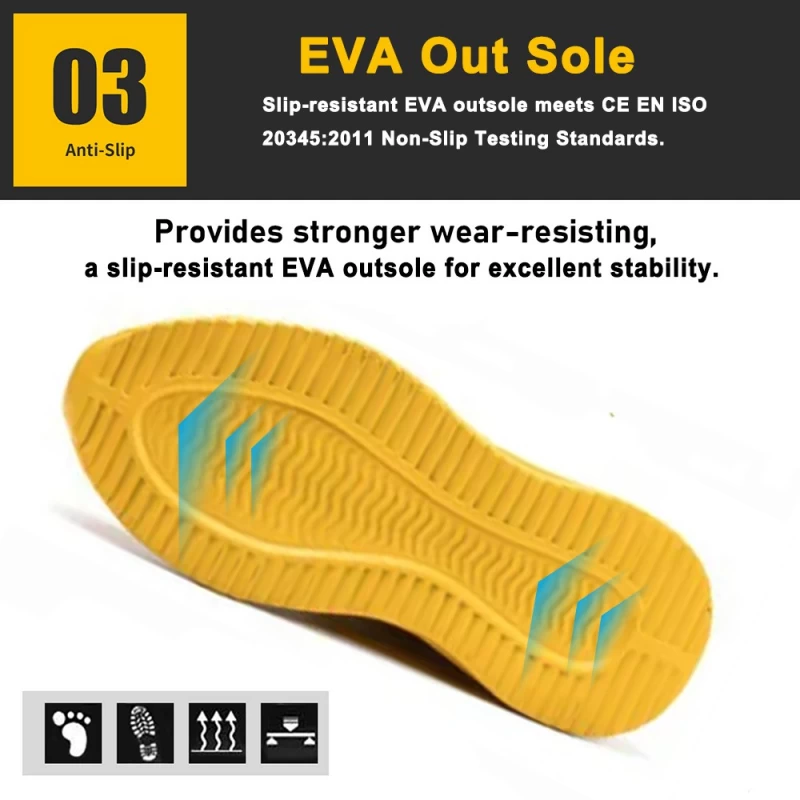 الصين TM271 عدم الانزلاق EVA وحيد المضادة للثقب الصلب اصبع القدم أحذية السلامة عارضة أحذية رياضية الصانع