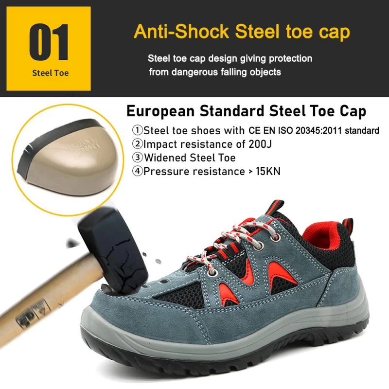 porcelana TM266 Antideslizante suela de pu puntera de acero a prueba de pinchazos tipo deportivo zapatos de seguridad para hombres fabricante