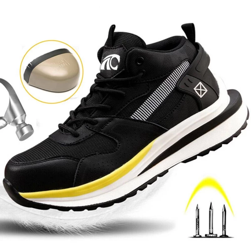 China TM267B Antislip anti-lek heren sneakers veiligheidsschoenen lichtgewicht stalen neus fabrikant