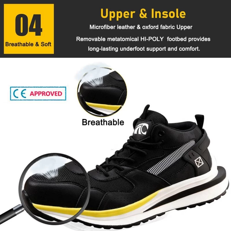 China TM267B Non slip anti puncture men's sneakers safety shoes light weight steel toe manufacturer