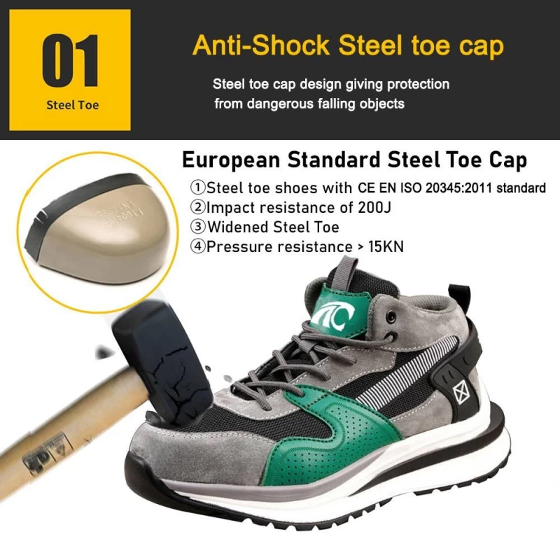 China TM267G Rutschfeste PU-Sohle verhindert Durchstiche. Sicherheits-Sneaker-Schuh mit Stahlkappe Hersteller
