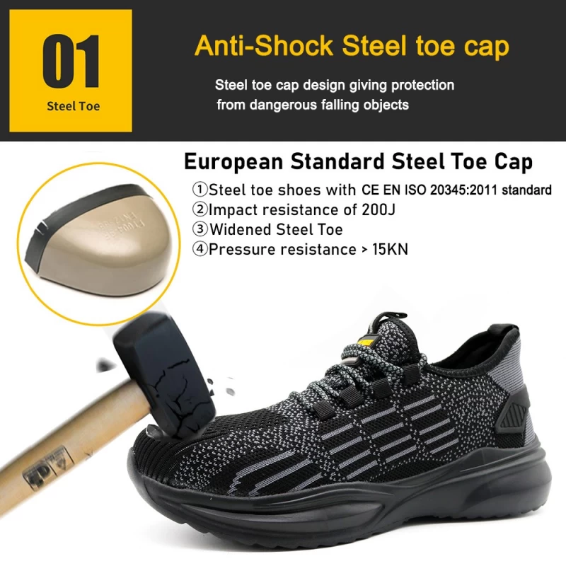China TM270 Soft EVA sole anti puncture steel toe safety shoes sport manufacturer