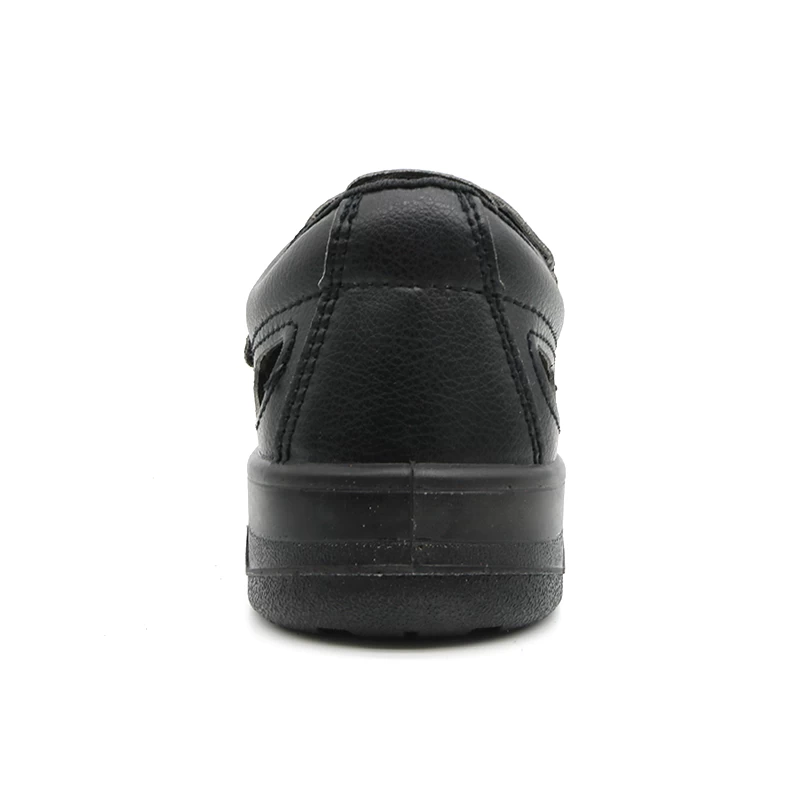 China TM075 Sommer-Sicherheitsschuhe aus schwarzem Leder mit rutschfester Stahlkappe für Herren Hersteller