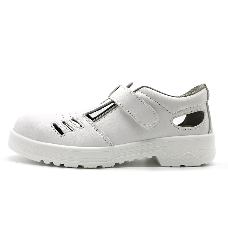 China TM075W White anti slip PU sole kitchen chef summer safety shoes with steel toe manufacturer
