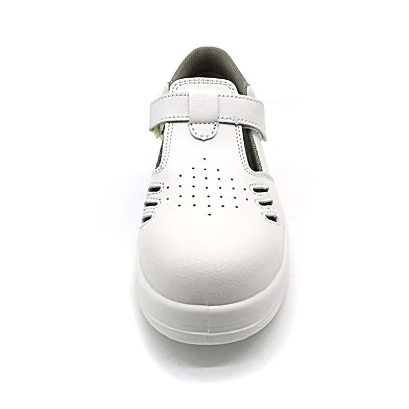 الصين TM075W الأبيض المضادة للانزلاق أحذية السلامة الصيف طاه المطبخ PU الوحيد مع اصبع القدم الصلب الصانع