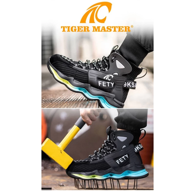 China TM3052 Mode-Sneaker-Sicherheitsschuhe für Herren mit weicher EVA-Sohle und leichter Stahlkappe Hersteller