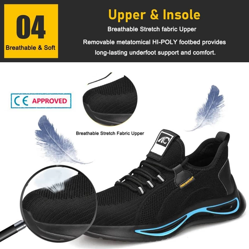 China TM3055 Anti slip PU sole fashionable sneaker safety shoes for men steel toe manufacturer