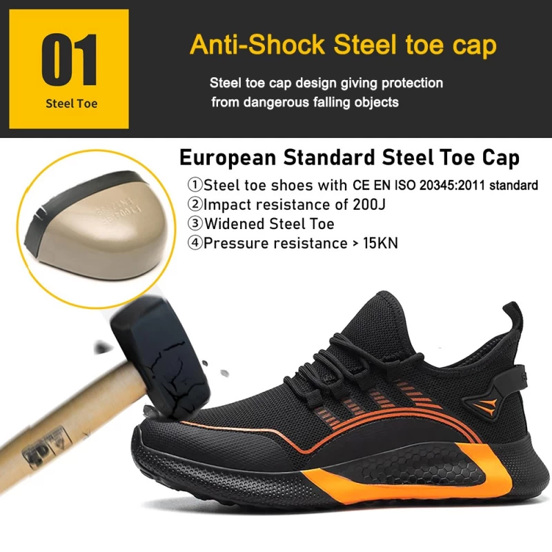 China TM3057 Antislip comfortabele EVA-zool heren veiligheidsschoenen met stalen neus sport fabrikant