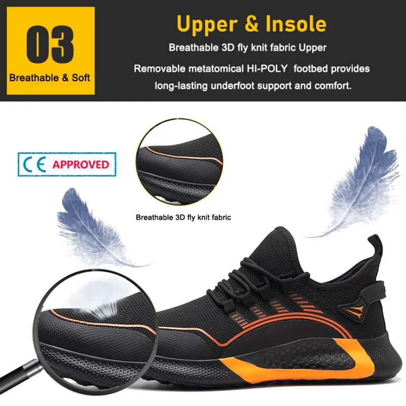 porcelana TM3057 Antideslizante cómodo EVA suela hombres zapatos de seguridad con punta de acero deporte fabricante