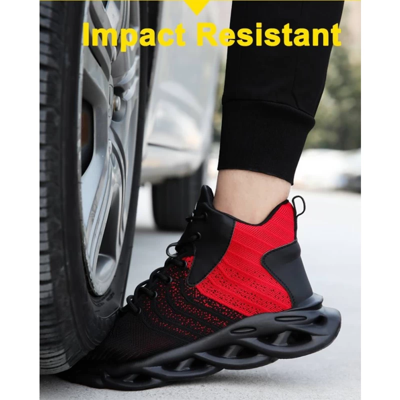 China TM3060 Sapatos de segurança de biqueira de aço macios com sola de EVA alta anke para mulheres leves fabricante