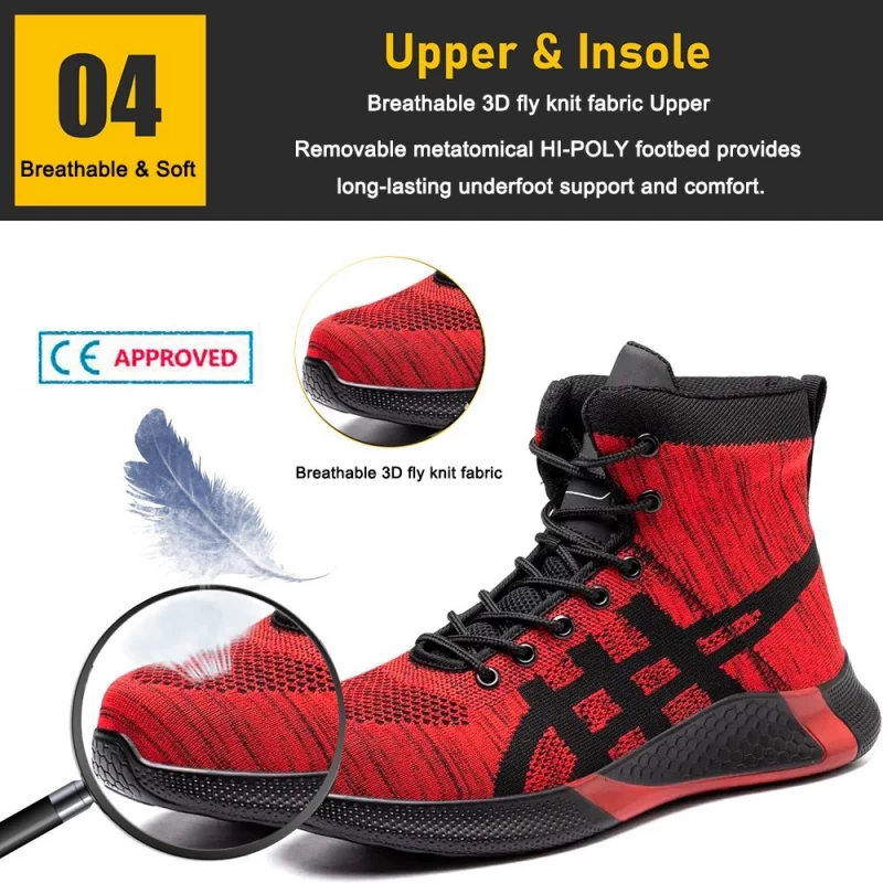 porcelana TM3067 Zapatillas de seguridad antideslizantes, ligeras, antiperforación, con punta de acero, para mujer fabricante