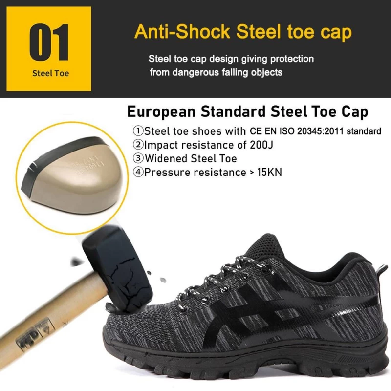 porcelana TM3070 resistente al desgaste suela de goma antideslizante punta de acero zapatos de seguridad de moda deporte fabricante
