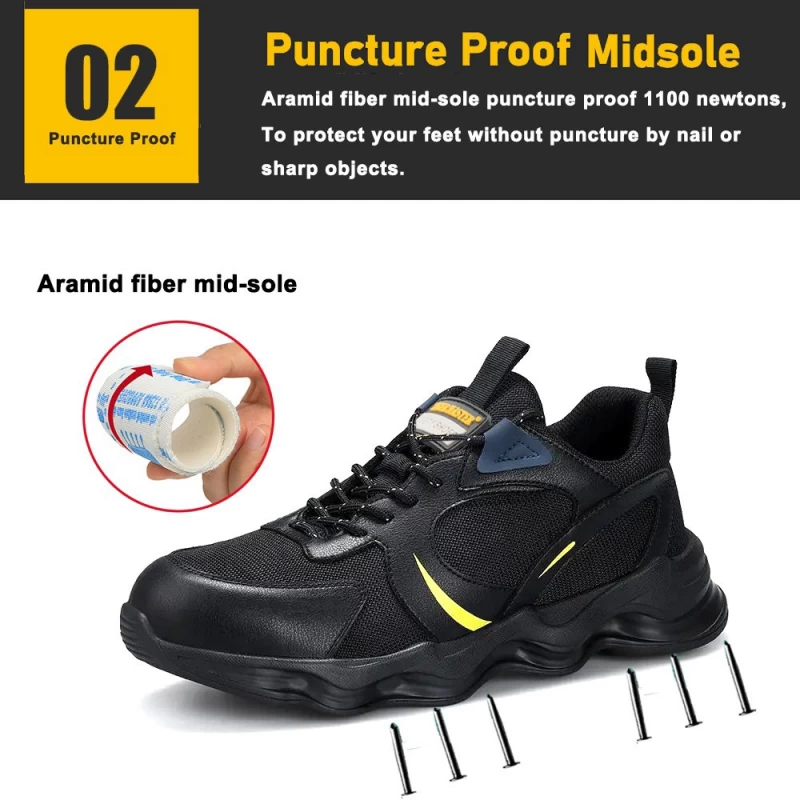 porcelana TM3070 Wear resistant anti slip rubber sole steel toe fashion safety shoes sport - COPY - 4a66m5 fabricante