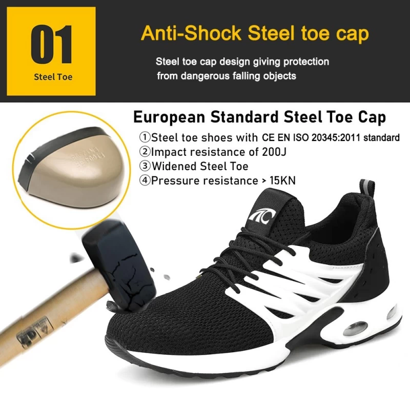 porcelana TM3074 Antideslizante, ligero, a prueba de pinchazos, zapatos de seguridad de moda con punta de acero para hombres fabricante