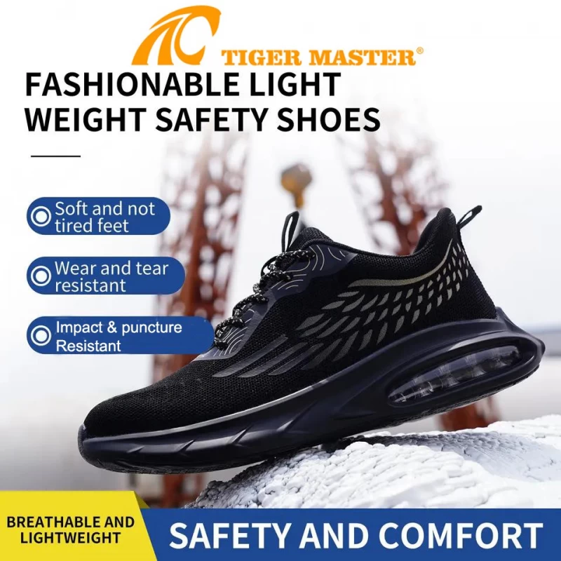 China TM3078 Anti slip puncture proof steel toe breathable fashion sports safety shoes for men manufacturer