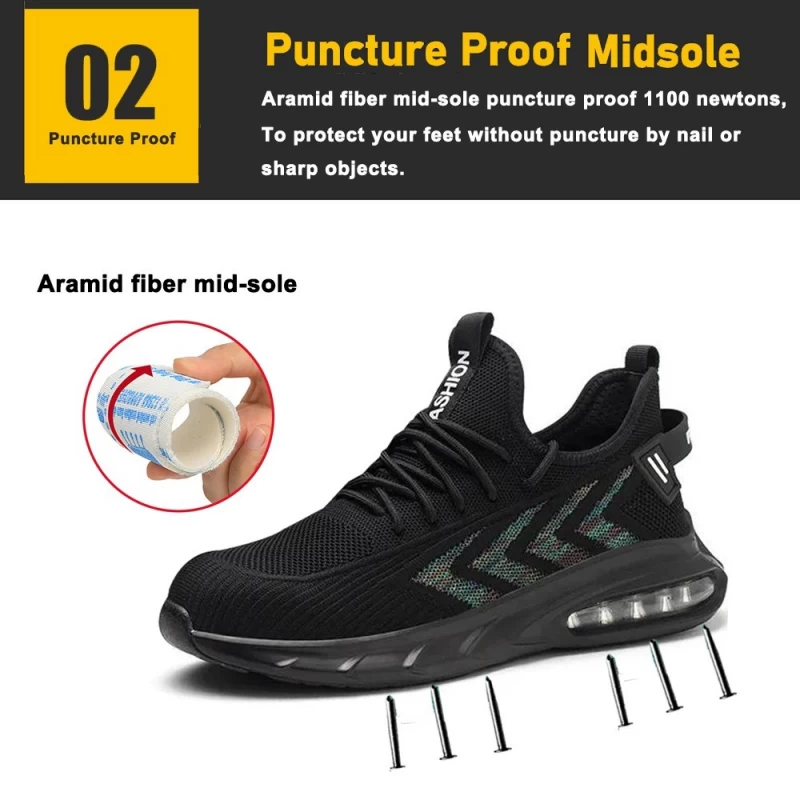 China TM3088 Shock absorber PU sole steel toe sports safety shoes for men light weight manufacturer