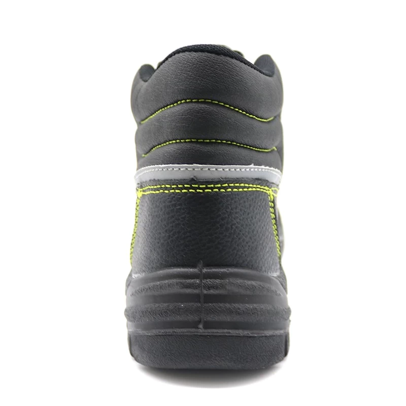 China TM024 Black anti-slip steel toe puncture proof industrial safety shoes for men manufacturer