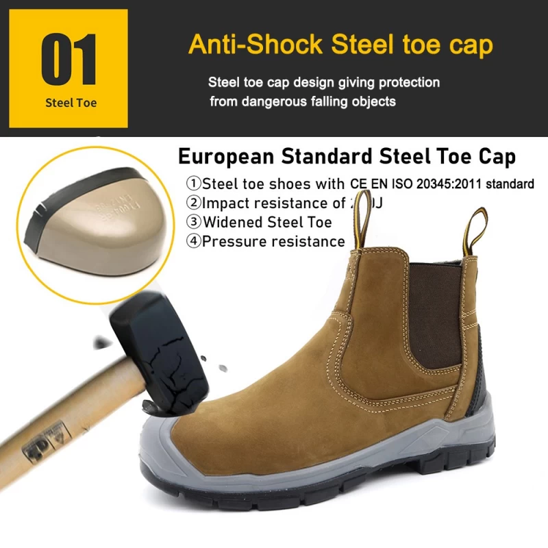 China TM176 New anti-slip PU sole steel toe safety shoes for men without lace manufacturer