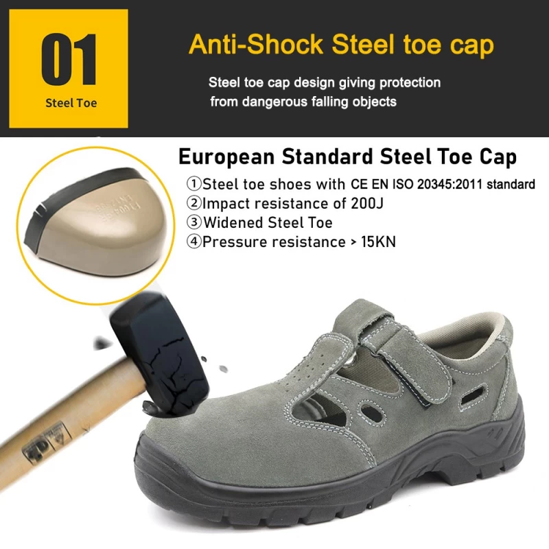 Китай TM265 Летняя дышащая защитная обувь с противоскользящим и устойчивым к проколам стальным носком производителя