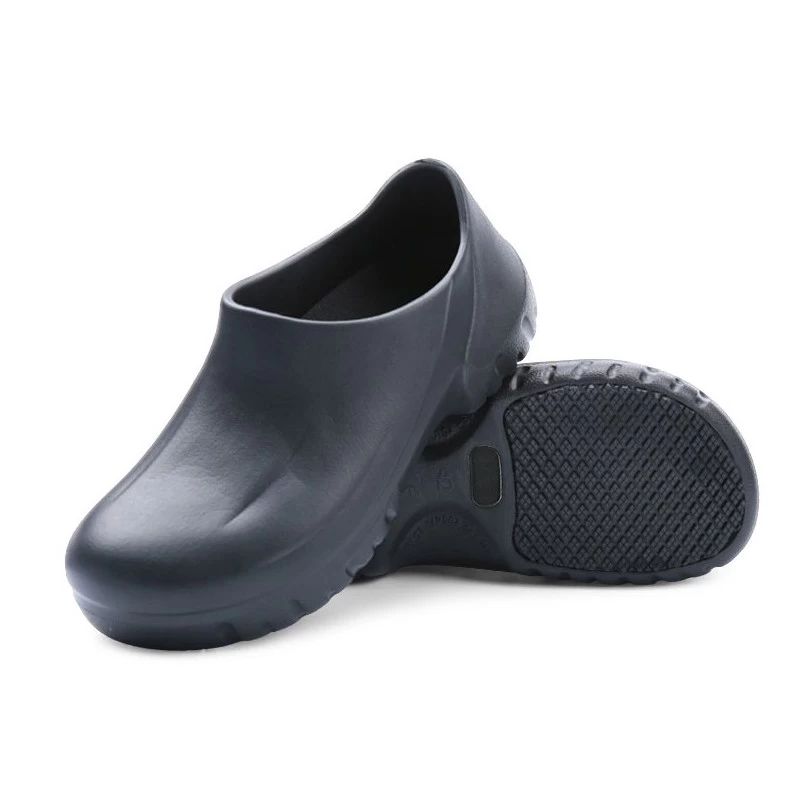 Китай TM3109 Черная мягкая водонепроницаемая нескользящая обувь из ЭВА для отеля, ресторана, кухни, мужская обувь для шеф-повара производителя