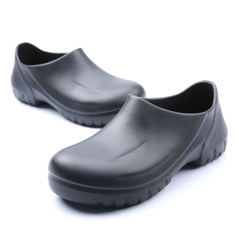 China TM3109 Black soft EVA waterproof non slip hotel restaurant kitchen chef shoes men manufacturer