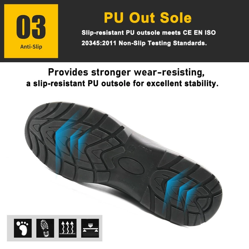 China TM3113 Non-slip PU sole anti-smash puncture-proof airport safety shoes without metal manufacturer