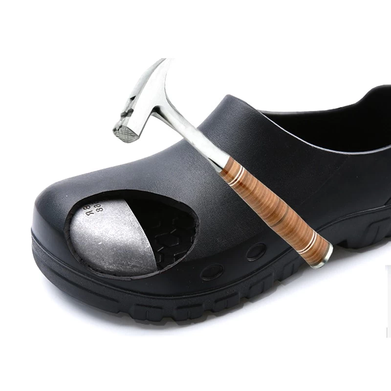 China TM3114 Black anti-skid waterproof steel toe EVA kitchen chef shoes safety manufacturer