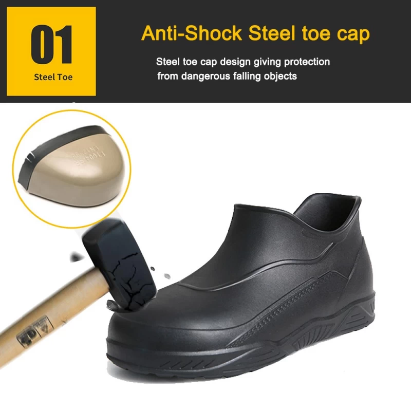 China TM3115 High ankle anti-skid waterproof steel toe EVA kitchen chef shoes safety manufacturer