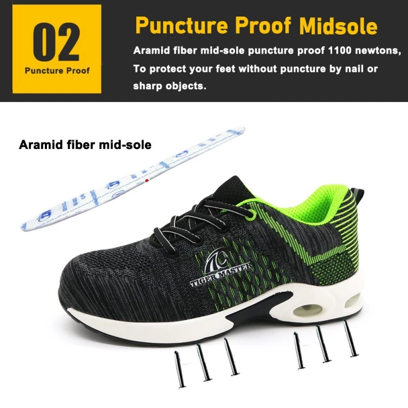 Cina TM3113 Non-slip PU sole anti-smash puncture-proof airport safety shoes without metal - COPY - ottuvl produttore