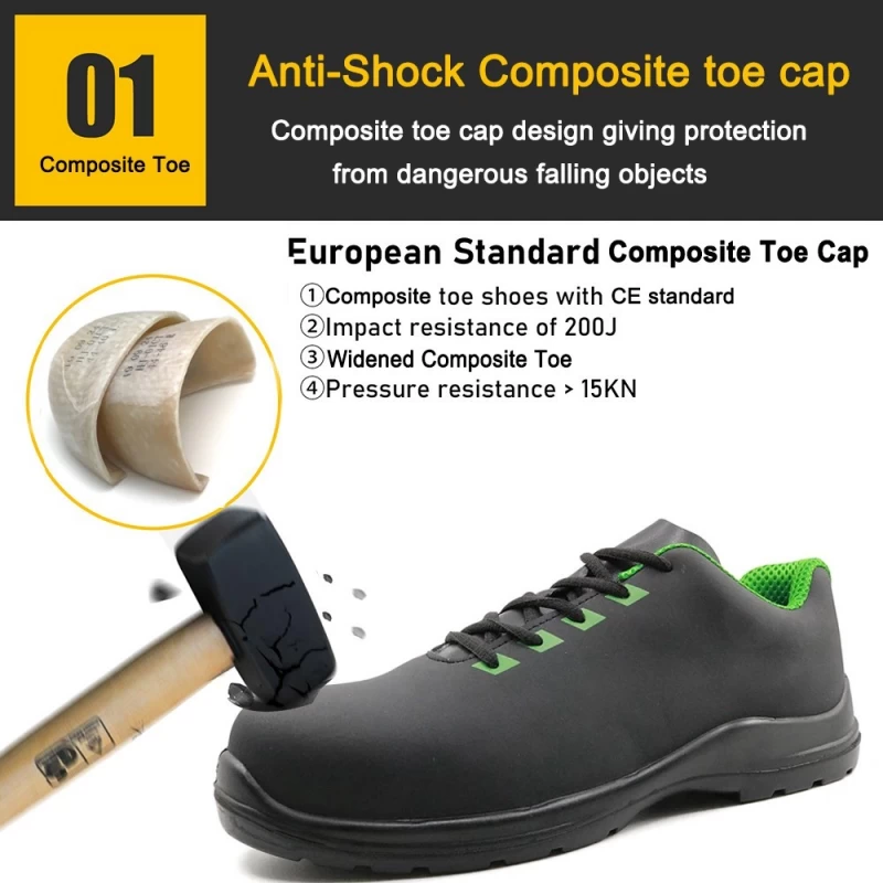 China TM210L Sapatos de segurança de trabalho antiestáticos com biqueira composta resistente à água e óleo S2 SRC fabricante