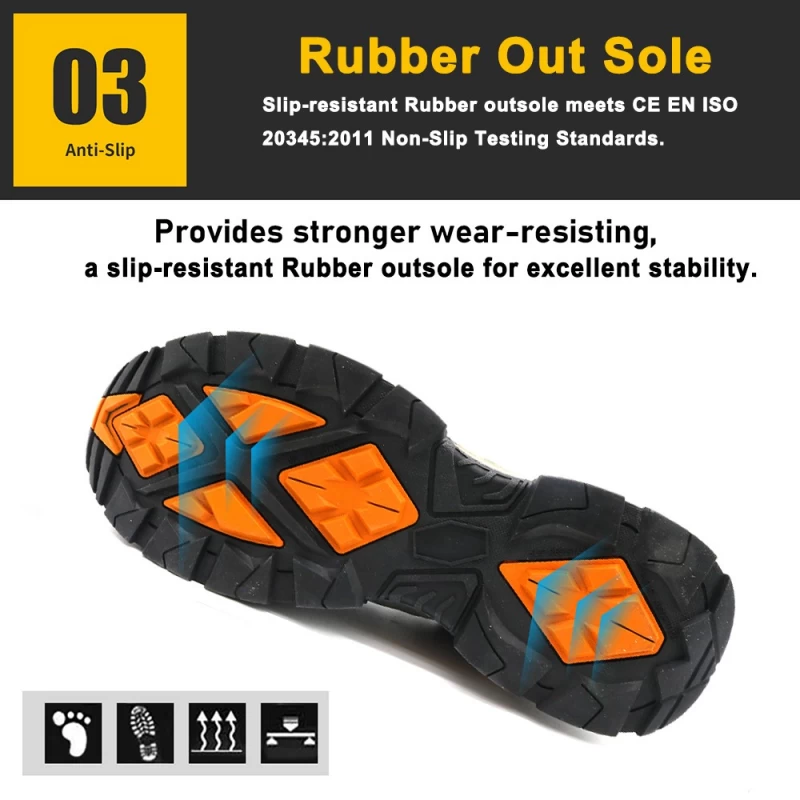 中国 TM283 防滑橡胶大底复合趾运动鞋安全鞋无金属 制造商