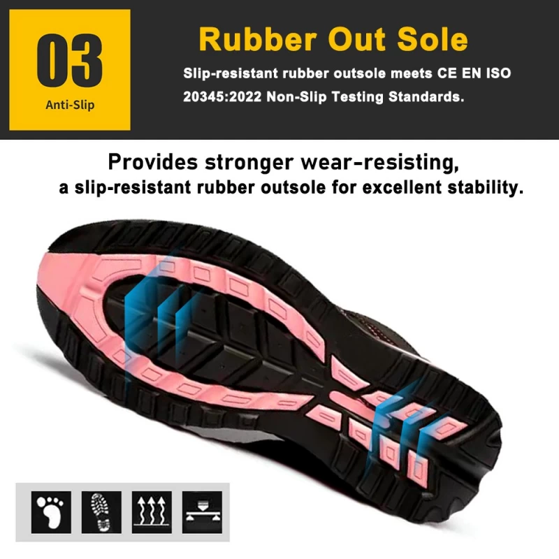 porcelana TM3131 Zapatos de seguridad con punta de acero de cuero genuino con suela de goma resistente al desgaste para mujer fabricante