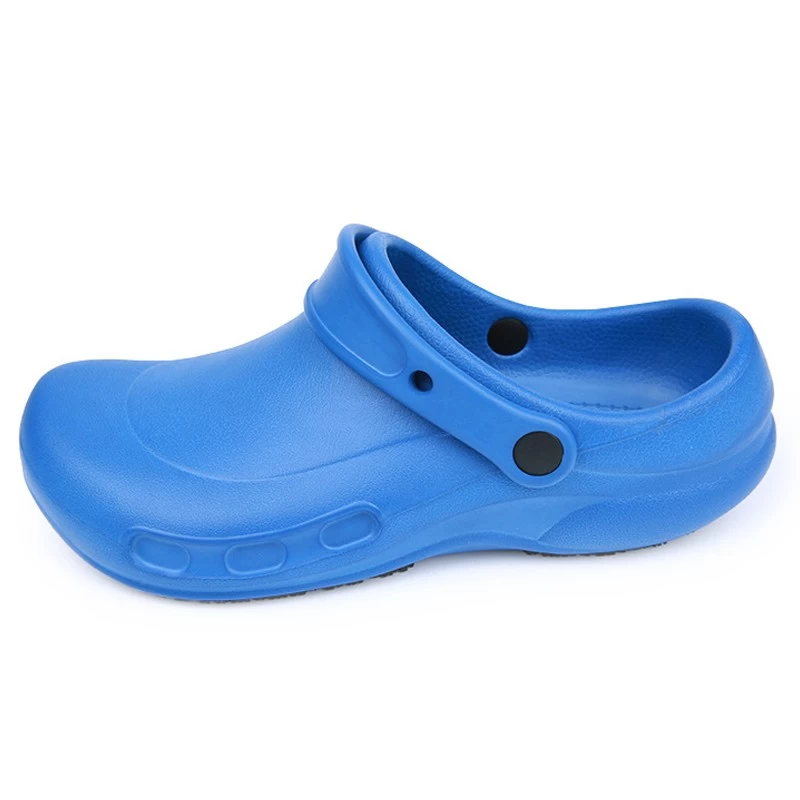 Китай TM3128 Противоскользящие маслостойкие синие сандалии из ЭВА, кухонные туфли для мужчин для шеф-повара производителя