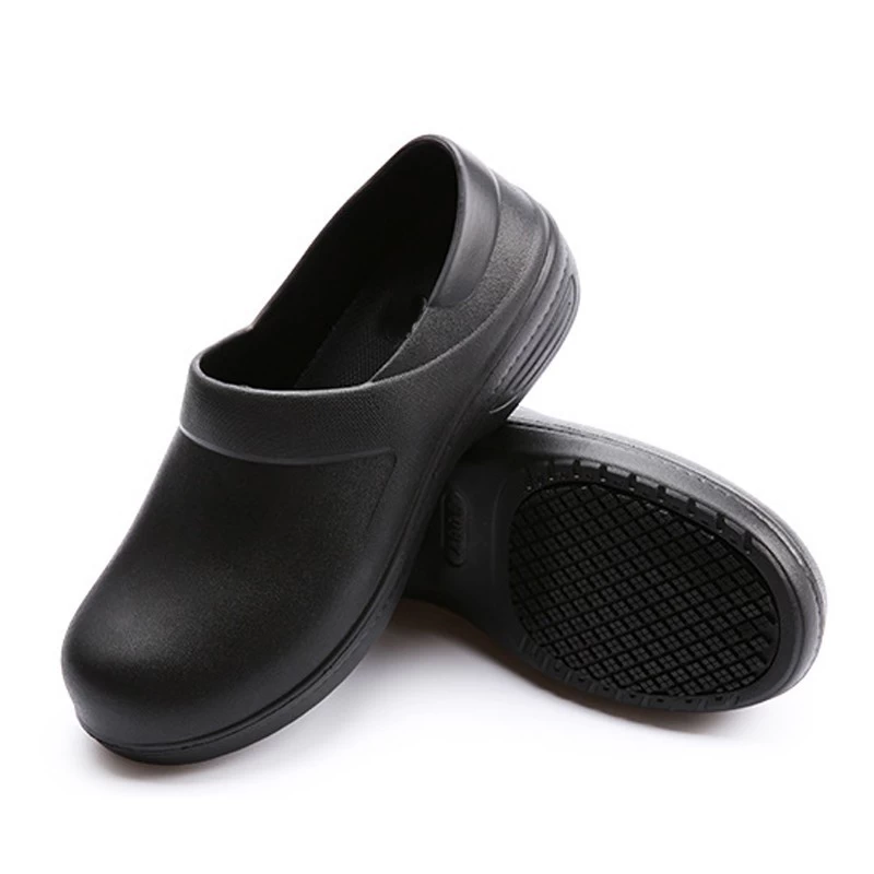Chine Chaussures de chef de cuisine EVA imperméables et antidérapantes pour restaurant, noires, TM3129 fabricant