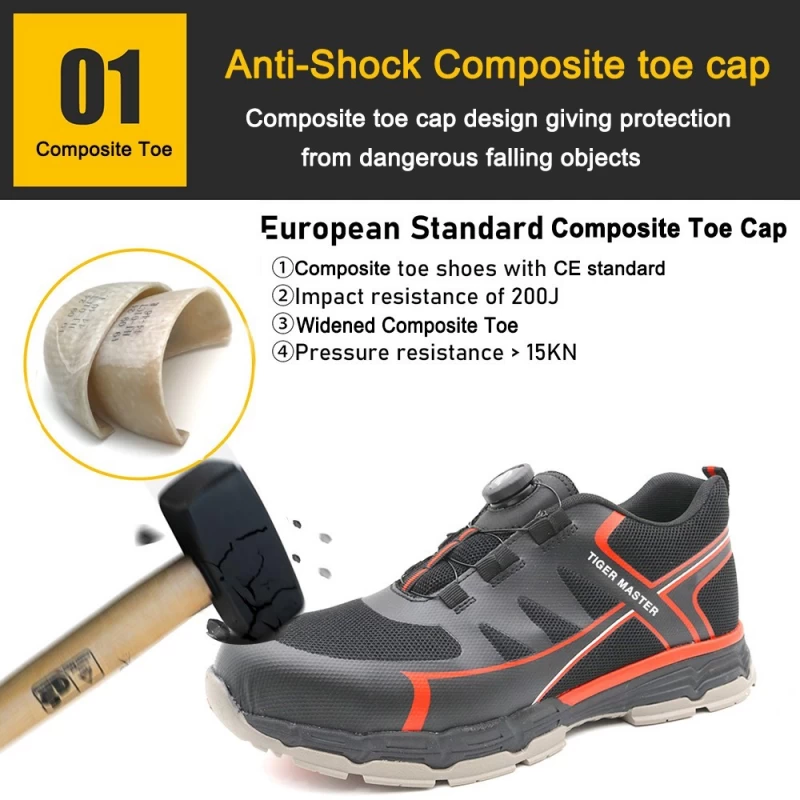 Китай TM285 Модная спортивная защитная обувь с композитным носком и системой быстрой блокировки для унисекс производителя