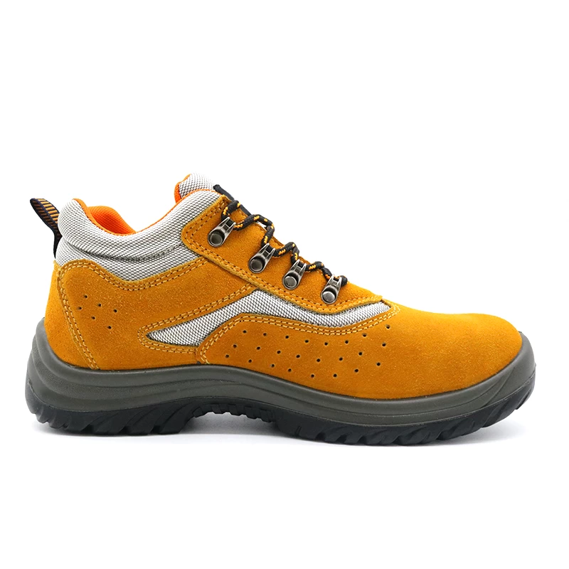 China TM237 Sapatos de segurança esportivos masculinos de couro camurça barato com biqueira de aço fabricante