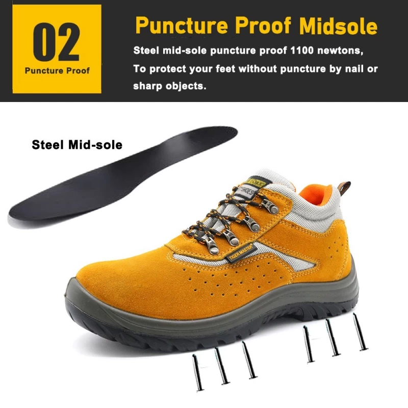 porcelana TM237 Zapatos de seguridad deportivos para hombre de piel de ante baratos con punta de acero fabricante