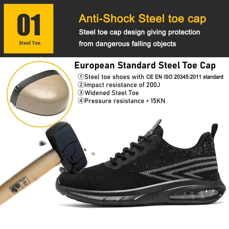 porcelana TM3146 Zapatos de seguridad deportivos ligeros con punta de acero y amortiguación de aire para el trabajo de los hombres fabricante