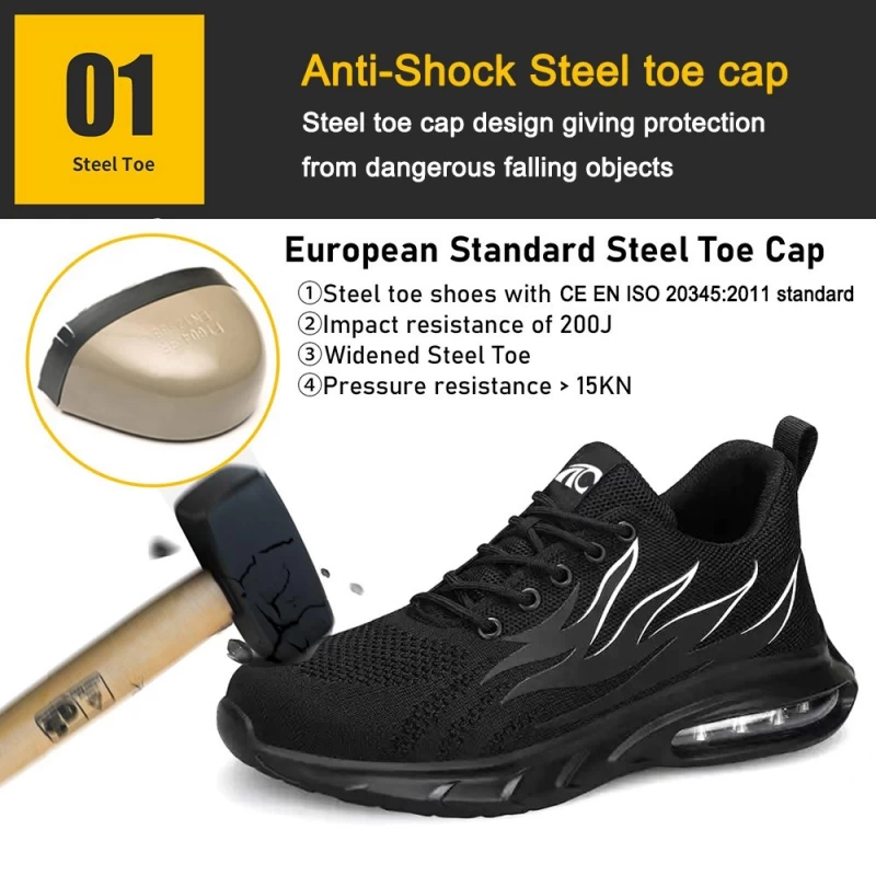 Cina TM3147 scarpe antinfortunistiche sportive da uomo leggere e antiforatura con punta in acciaio produttore