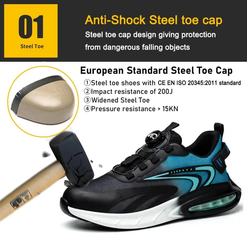 porcelana TM3148 Zapatos de seguridad deportivos de moda con sistema de bloqueo rápido y punta de acero fabricante