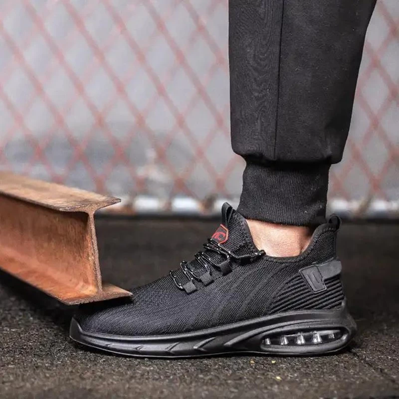 Китай TM3151 Черная легкая рабочая защитная обувь со стальным носком, предотвращающая проколы, для мужчин производителя
