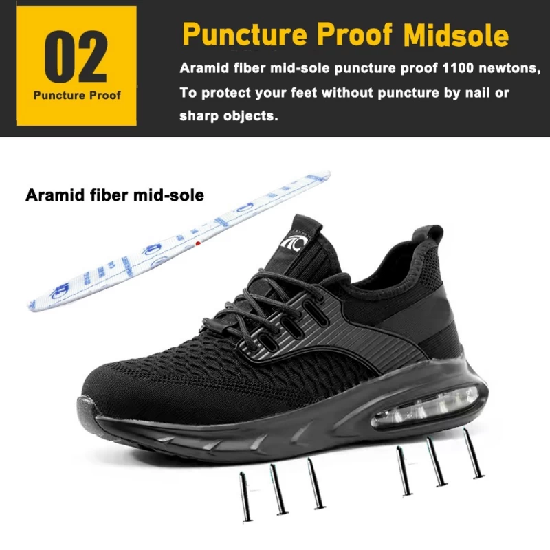 China TM3155 Light weight prevent puncture steel toe men safety shoes sport manufacturer