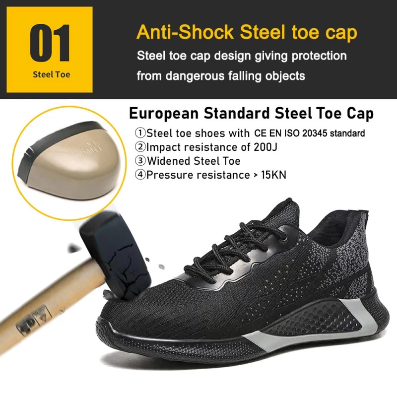 中国 TM3159 软质EVA鞋底防刺穿钢头运动安全鞋男 制造商