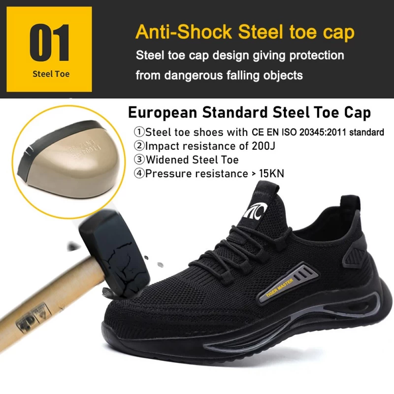 Chine Chaussures de sport de sécurité à bout en acier, antidérapantes et résistantes à l'huile, pour la logistique, TM3162 fabricant