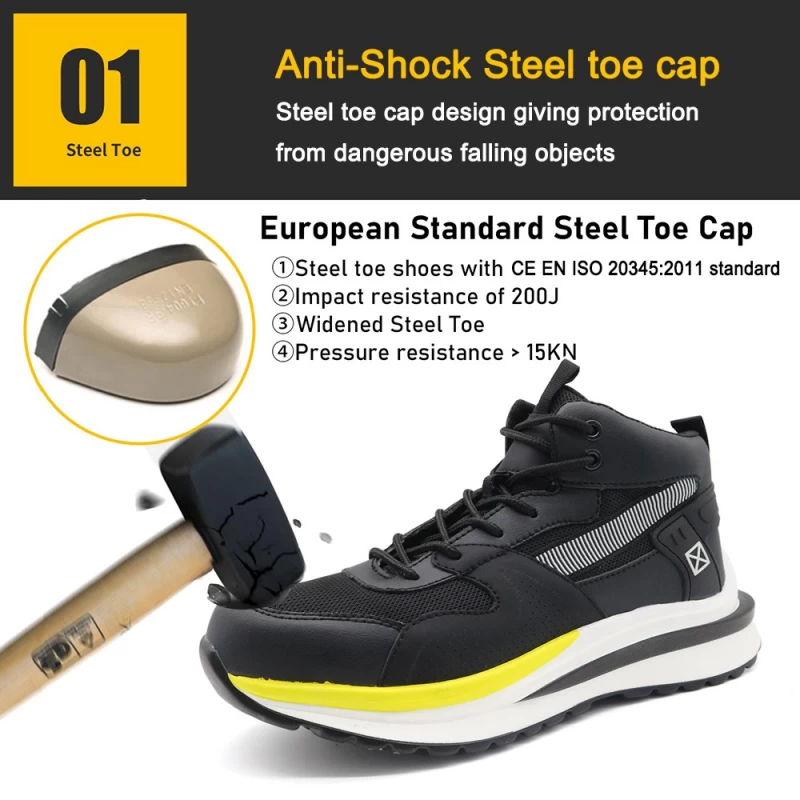 porcelana TM267B Zapatos de seguridad deportivos antideslizantes y ligeros con punta de acero para hombres fabricante