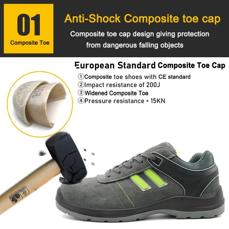 China TM3166 anti slip prevent puncture composite toe safety shoes airport manufacturer