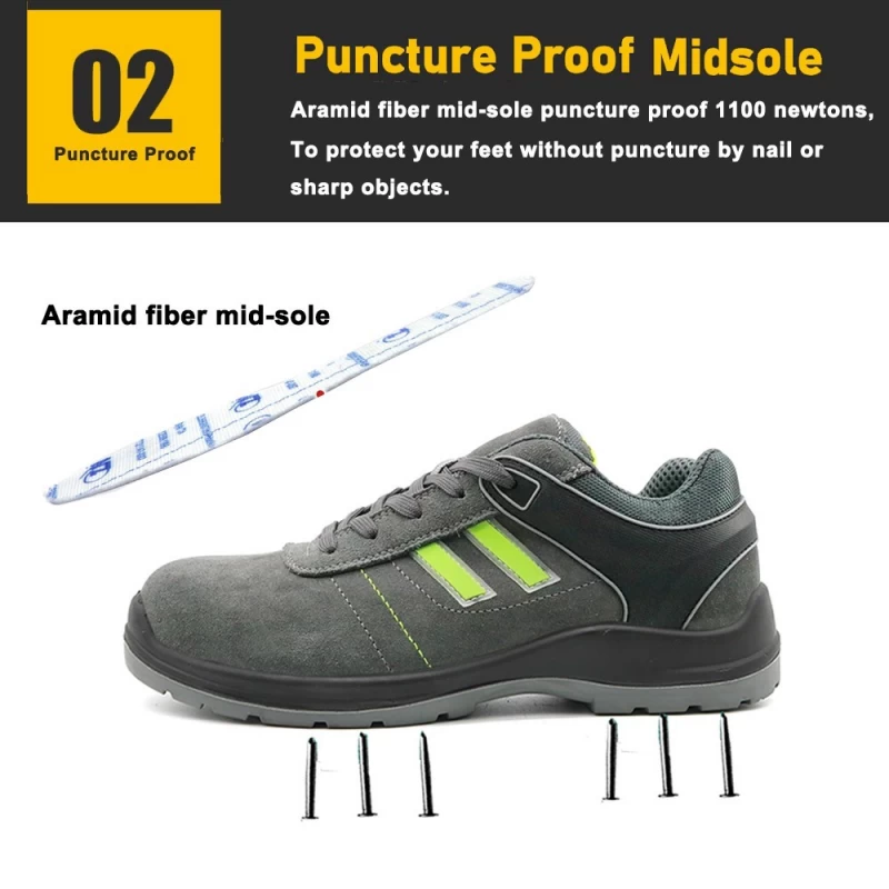 China TM3166 anti slip prevent puncture composite toe safety shoes airport manufacturer