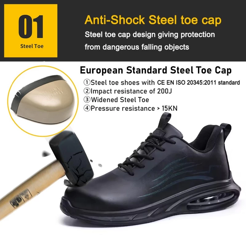 porcelana TM3168 Zapatos de seguridad industrial con punta de acero de cuero de microfibra deportivos para hombres fabricante