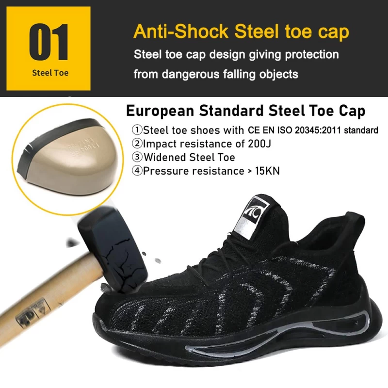 China TM3169 Anti-slippy steel toe puncture-proof sport safety shoes for logistics manufacturer